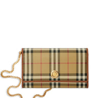 Burberry Hannah Wallet On Chain - Beige