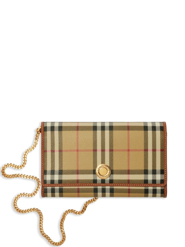 Burberry Hannah Wallet On Chain - Beige