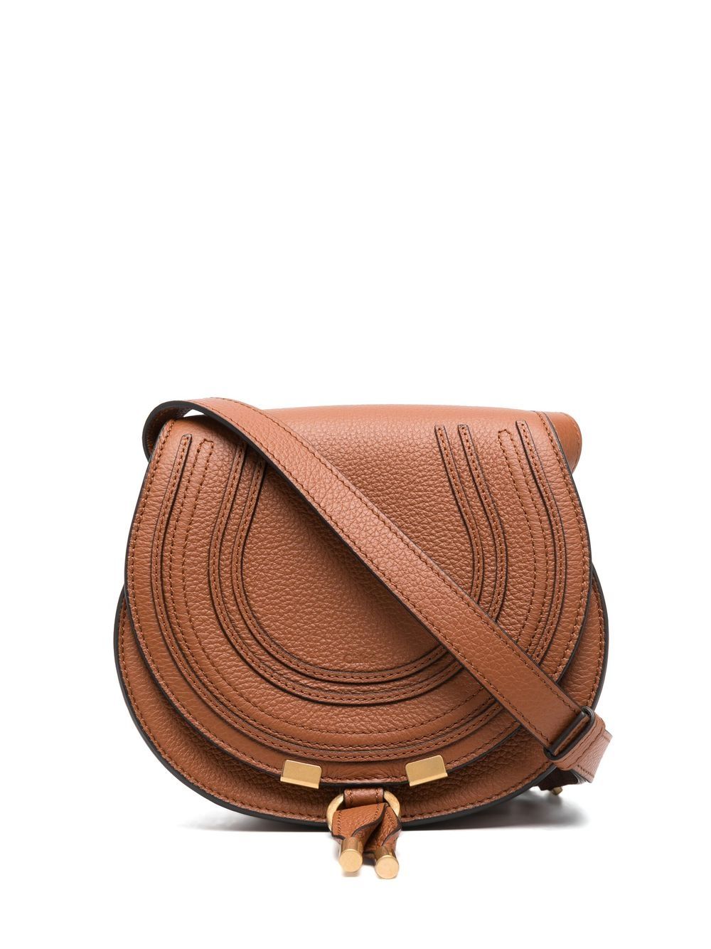 Chloè Small Marcie Saddle Bag In Brown