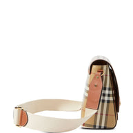 Burberry Note Medium Crossbody Bag In Leather Brown