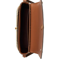 Burberry Note Medium Crossbody Bag In Leather Brown