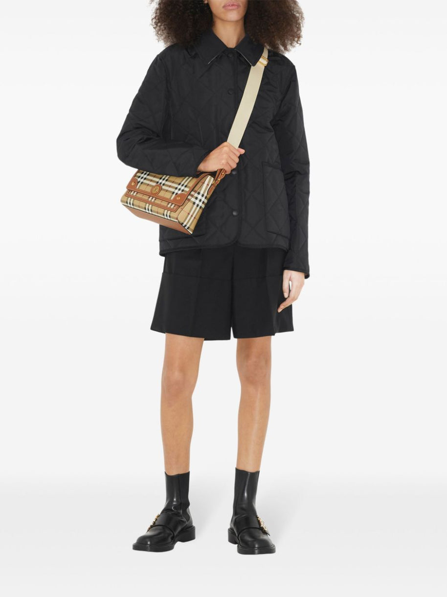 Burberry Note Medium Crossbody Bag In Leather Brown