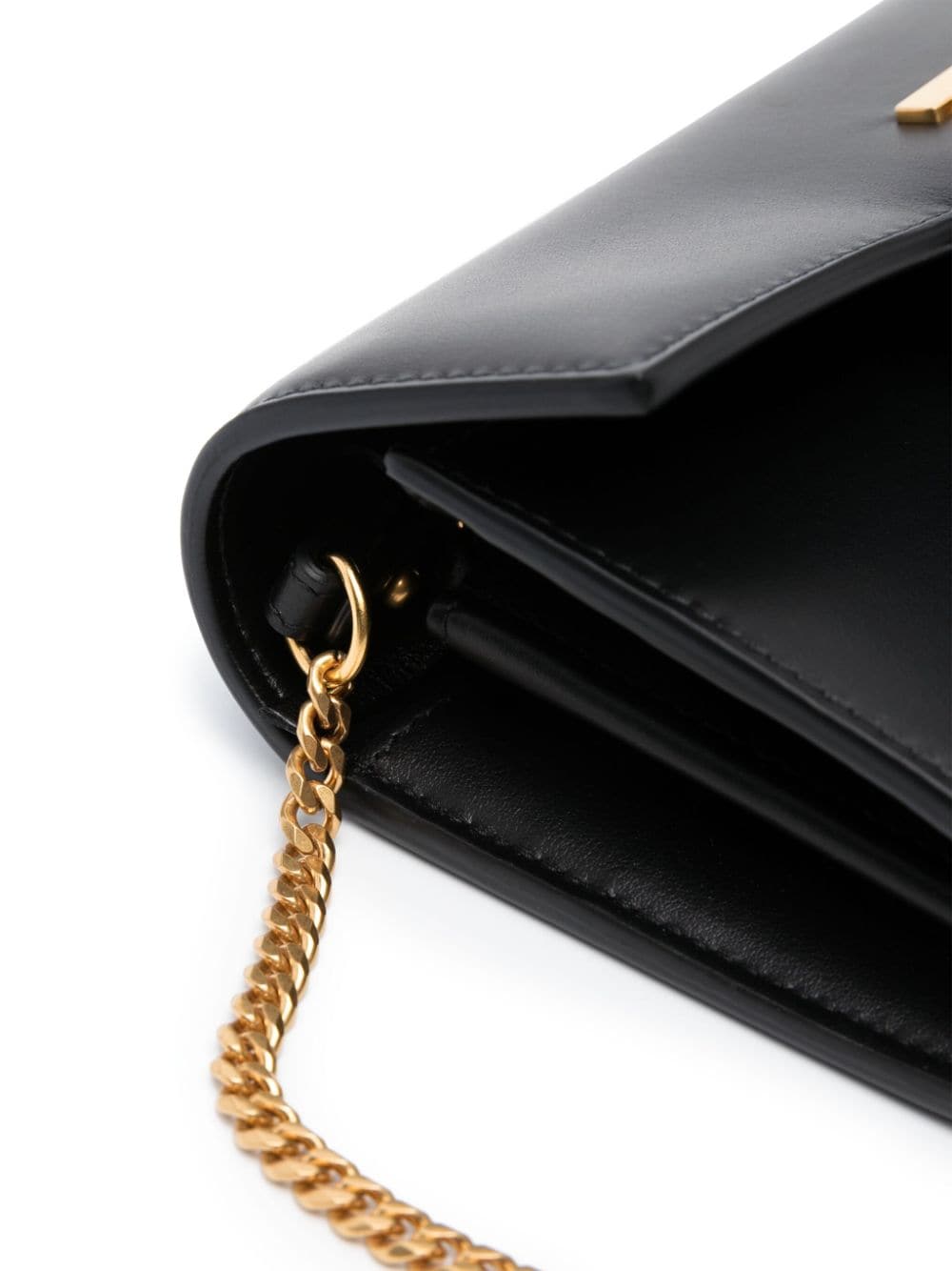 Balmain Black B-Buzz Wallet With Chain Shoulder Strap