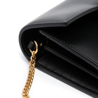 Balmain Black B-Buzz Wallet With Chain Shoulder Strap