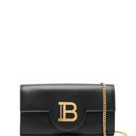 Balmain Black B-Buzz Wallet With Chain Shoulder Strap