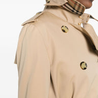 Burberry Short Kensington Heritage Cotton Trench Coat