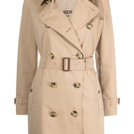 Burberry Short Kensington Heritage Cotton Trench Coat