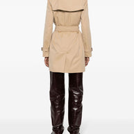 Burberry Short Kensington Heritage Cotton Trench Coat