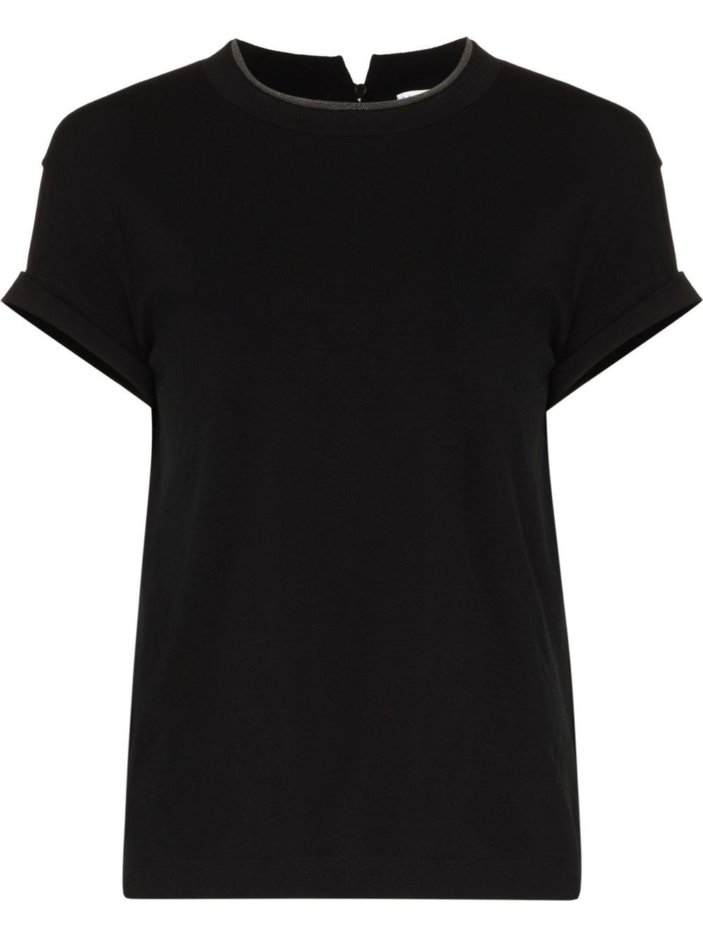 Brunello Cucinelli Black Cotton T-Shirt