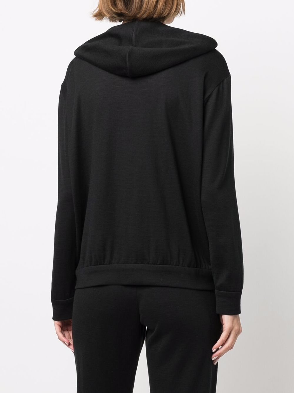 Brunello Cucinelli Black Silk-cotton Blend Hooded Sweatshirt