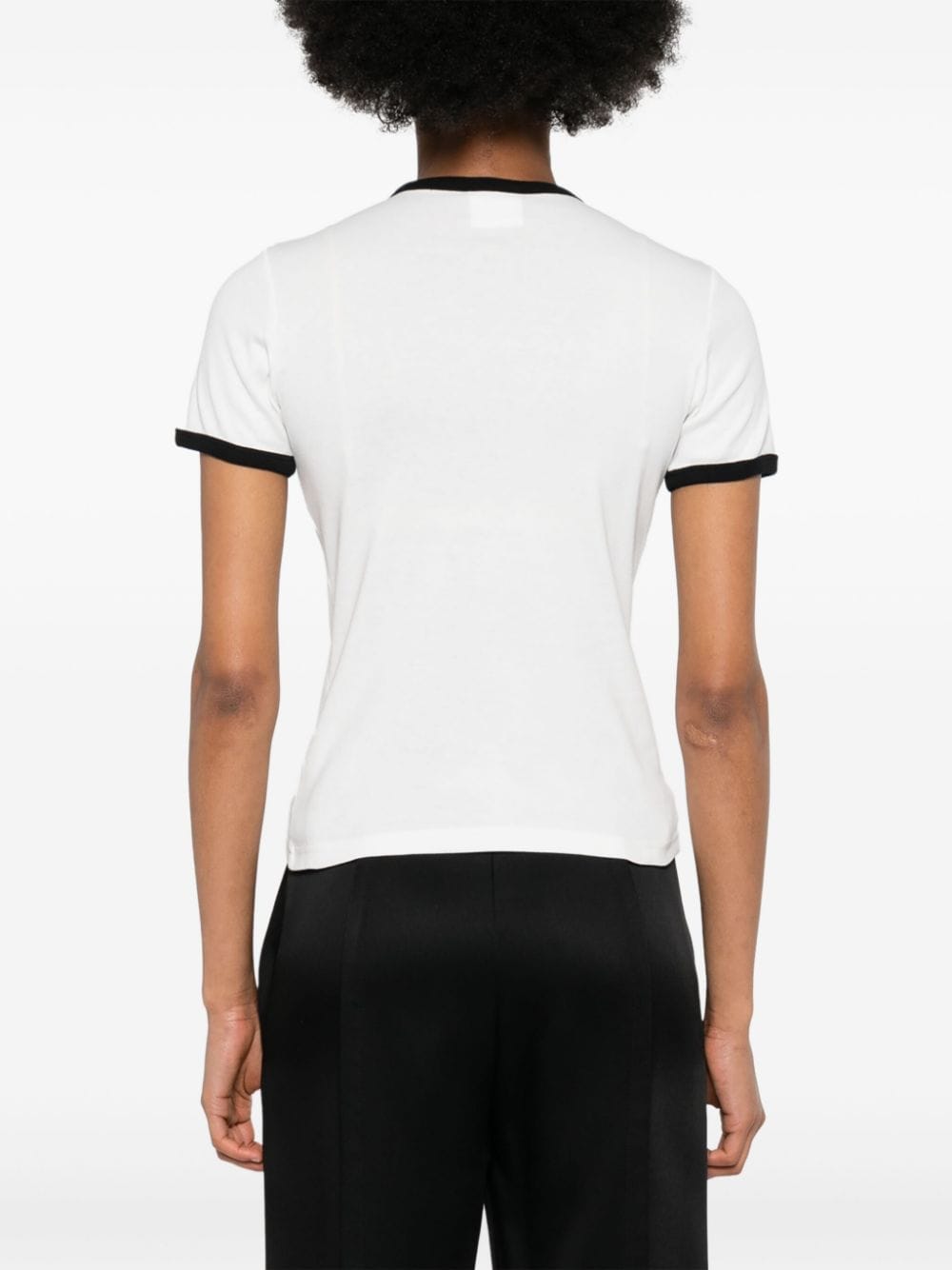 COURREGES PRE Contrast Trim T-Shirt White