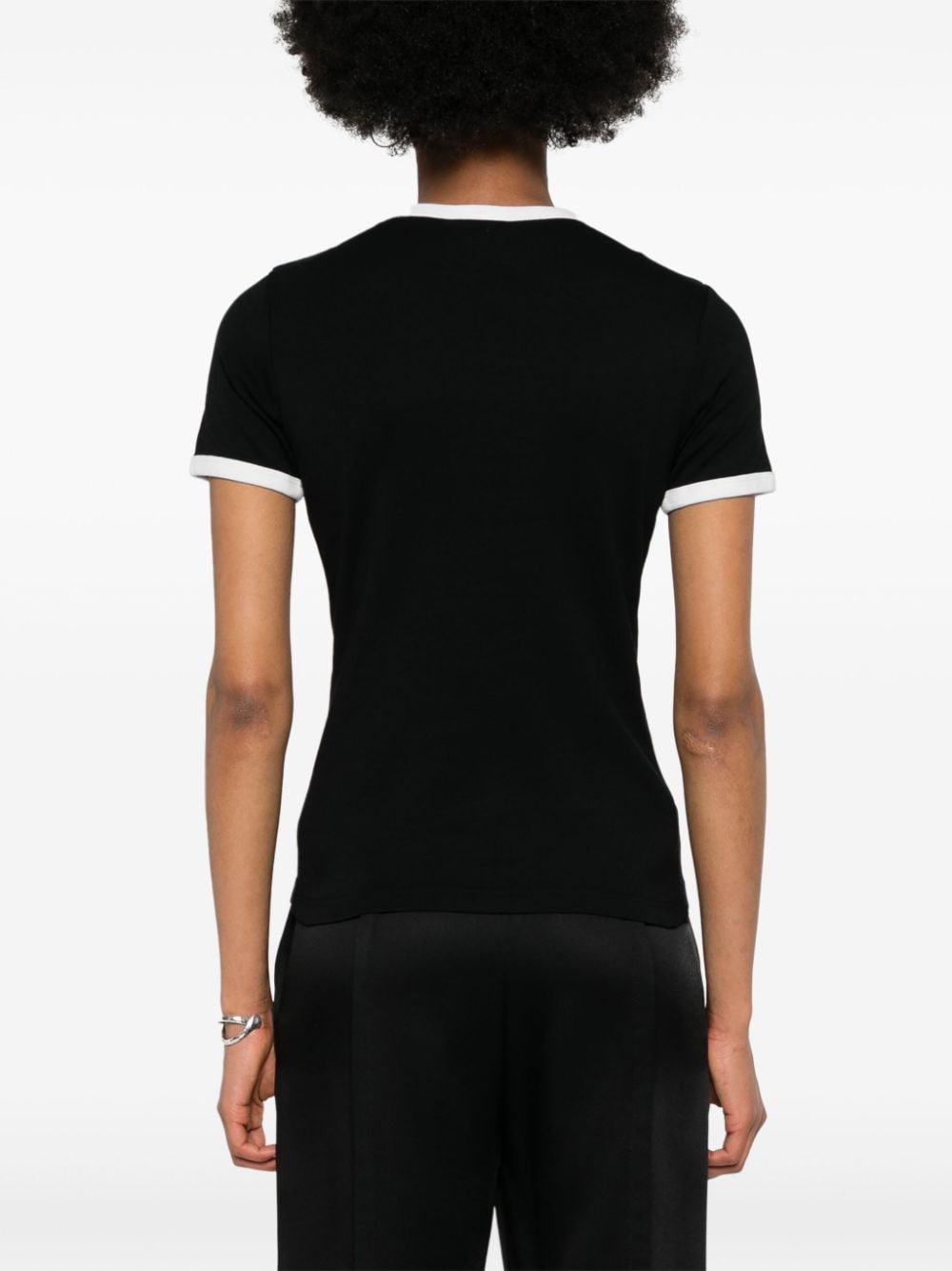 COURREGES PRE Contrast Trim T-Shirt Black