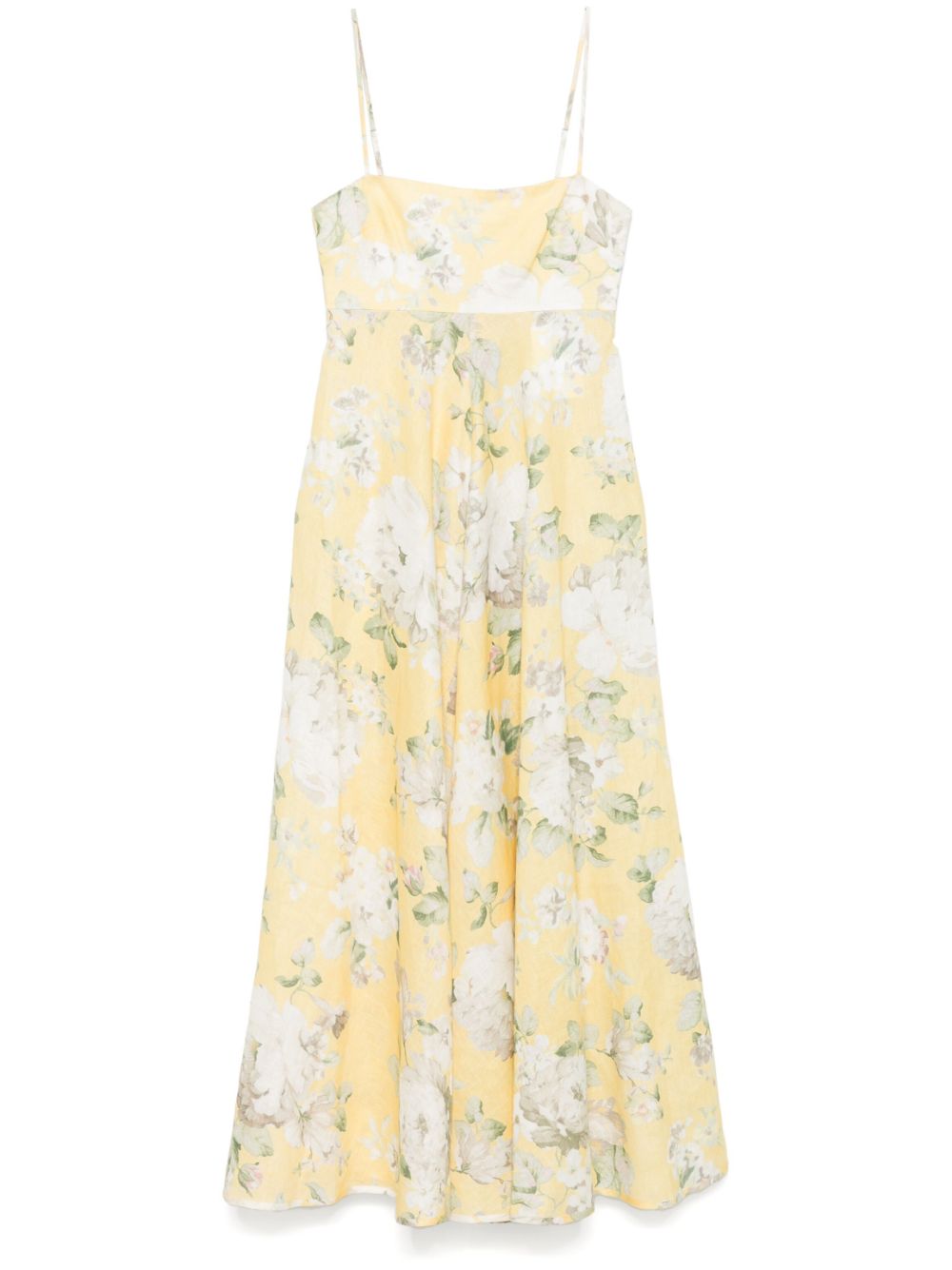 Zimmermann Acacia Midi Dress Yellow