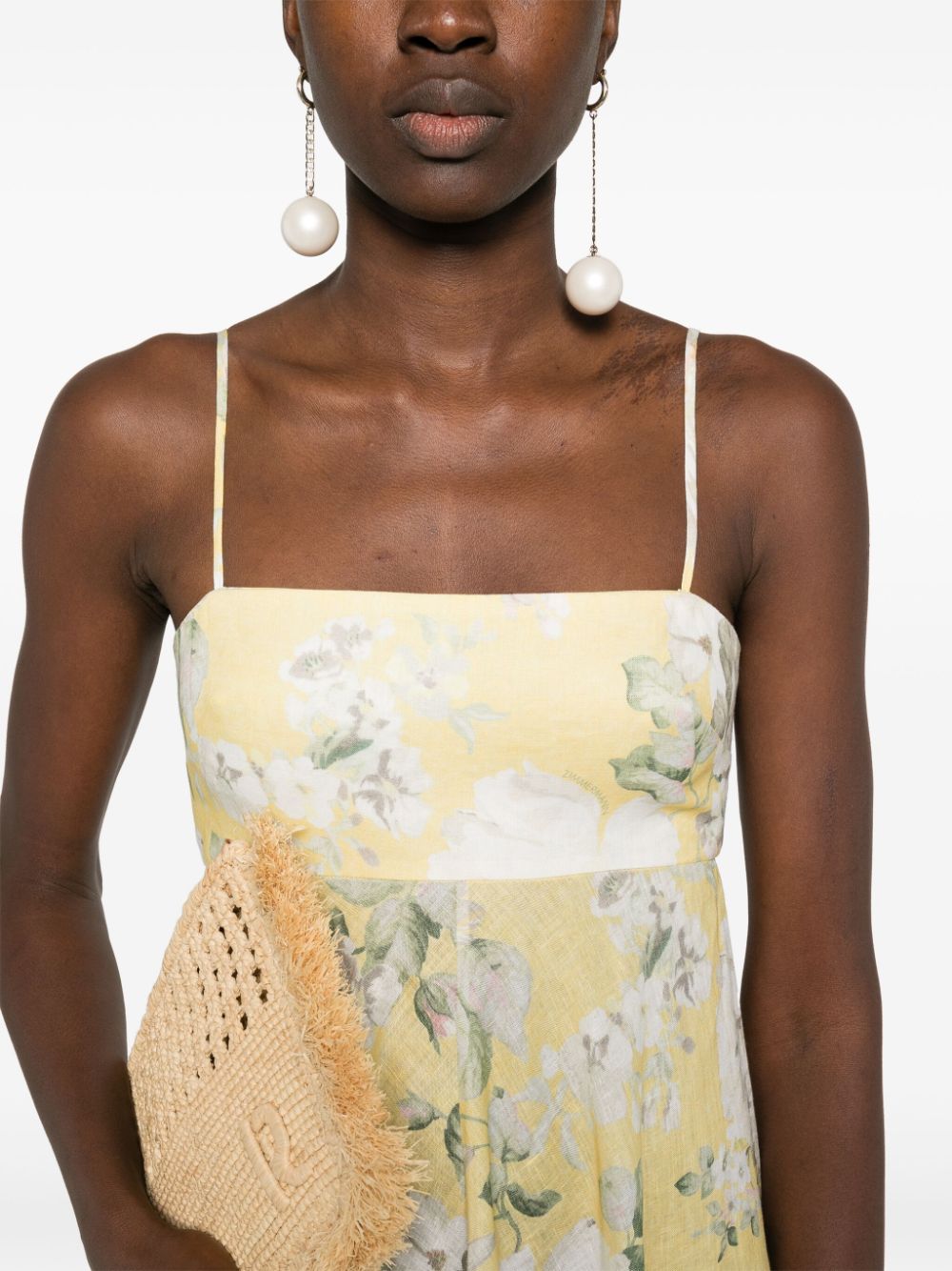 Zimmermann Acacia Midi Dress Yellow