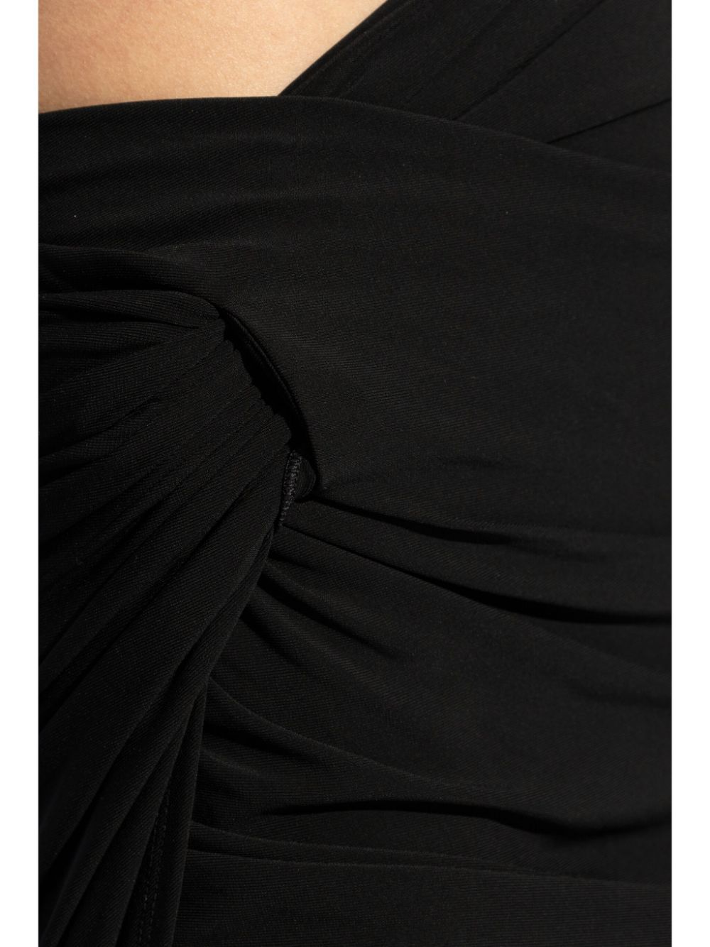 JACQUEMUS Asymmetric Draped Skirt In Black