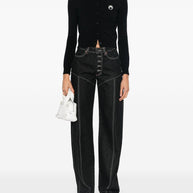 MARINE SERRE Moon Embroidered Cardigan In Black