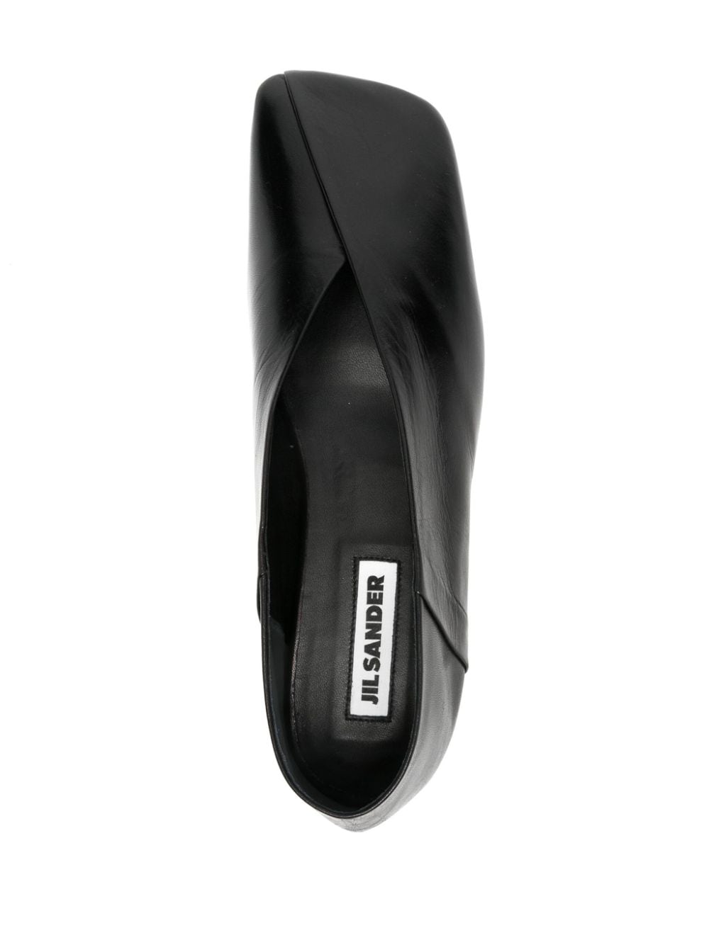 Jil Sander Black Leather Ballet Flats