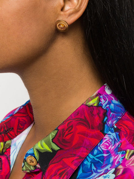 Versace Medusa Earrings In Gold