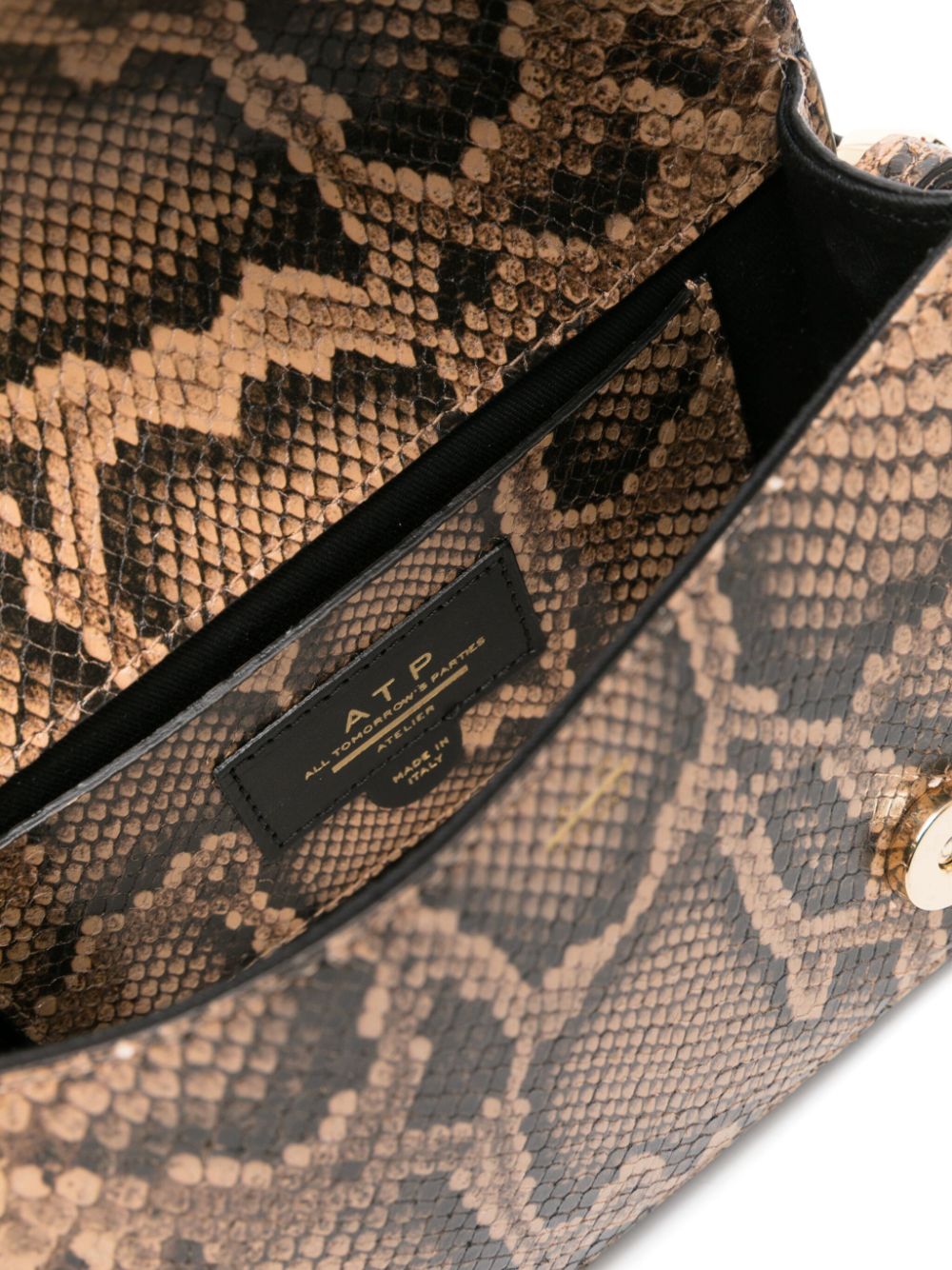 Atp Atelier Corsina Snake Print Leather Shoulder Bag