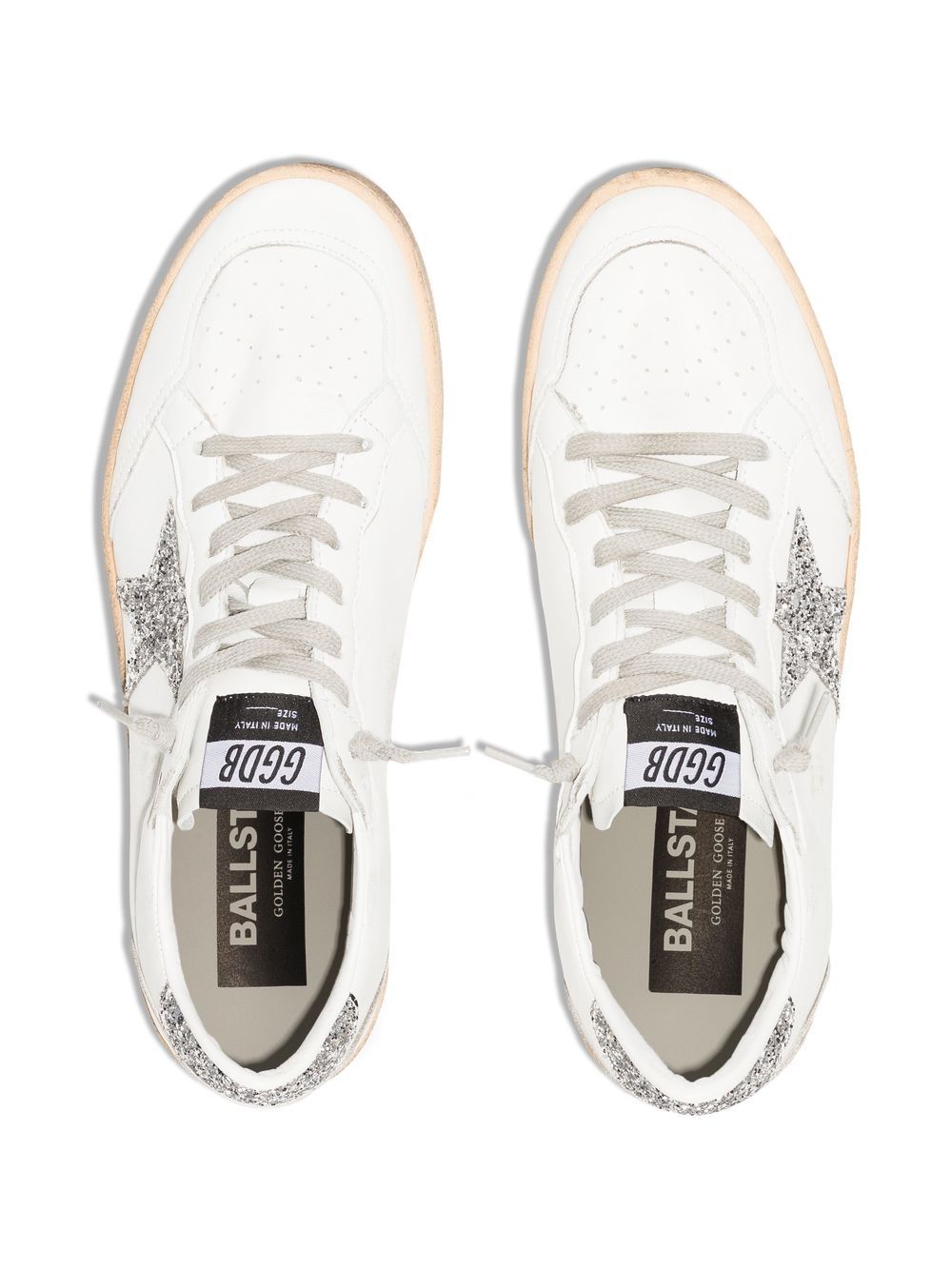 Golden Goose Ball Star Sneakers Silver