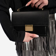 Golden Goose Venezia Leather Handbag In Black