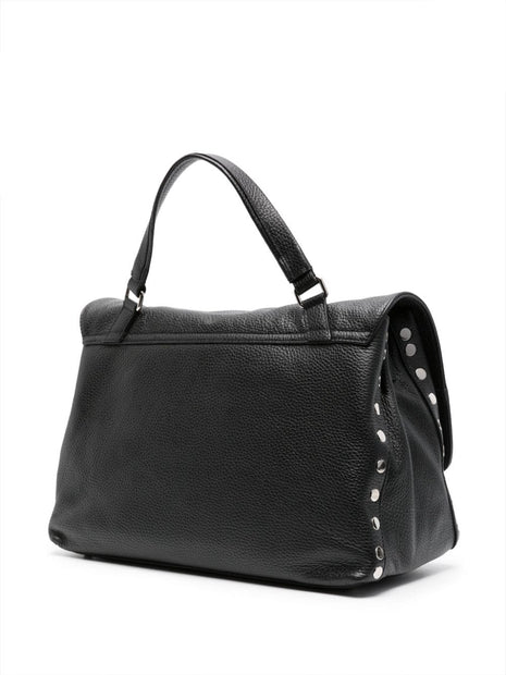 Zanellato Postina Daily Medium Leather Handbag - Black