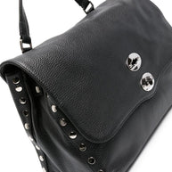 Zanellato Postina Daily Medium Leather Handbag - Black