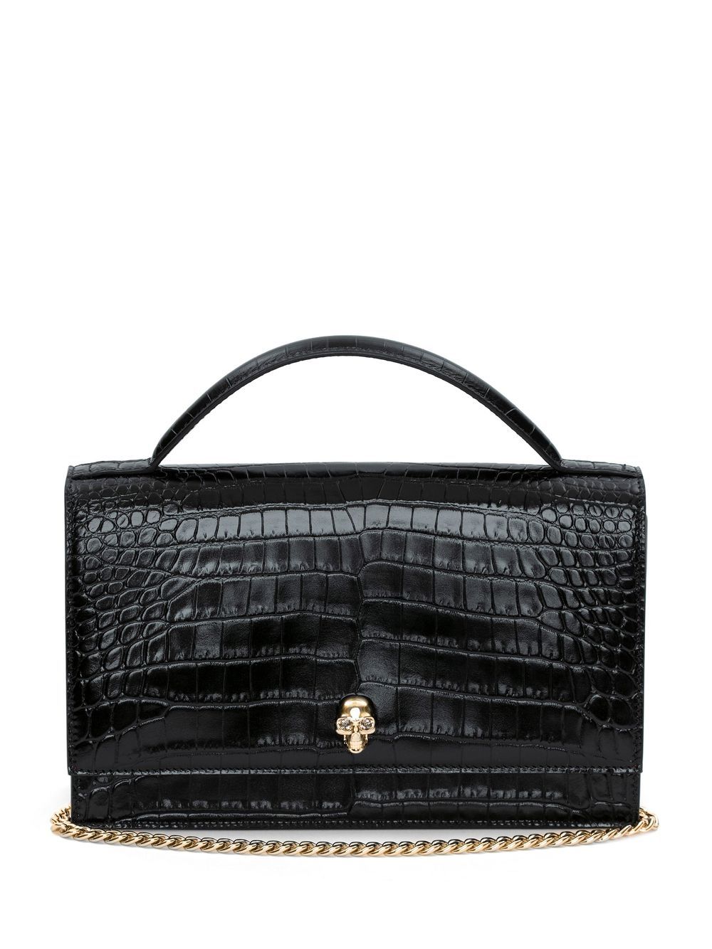 Alexander McQueen Medium Skull Shoulder Bag In Black