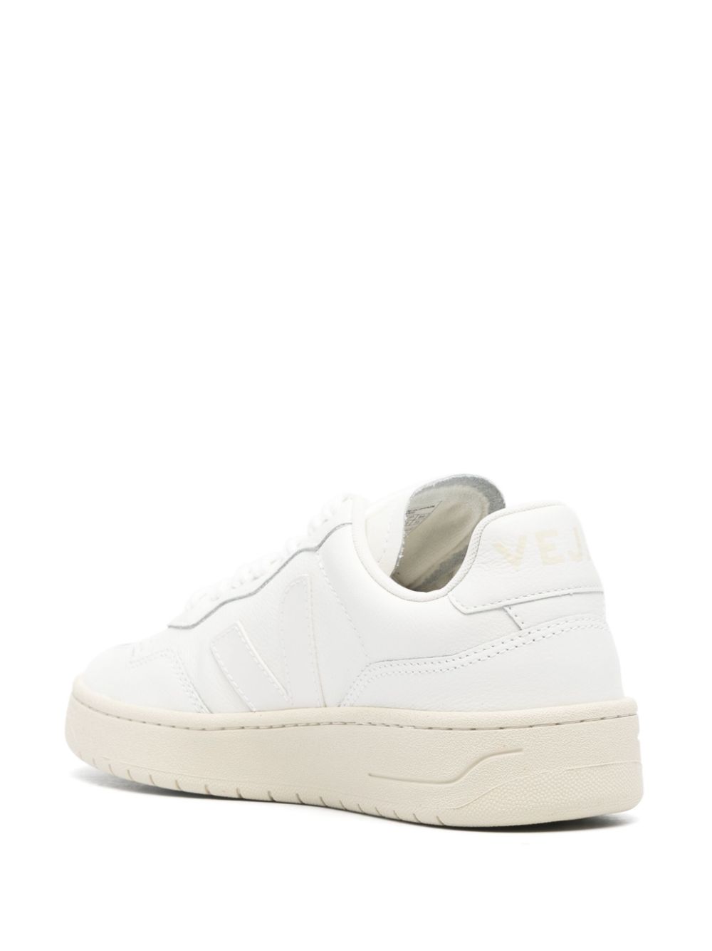 Veja V-90 Leather Low-Top Sneakers White