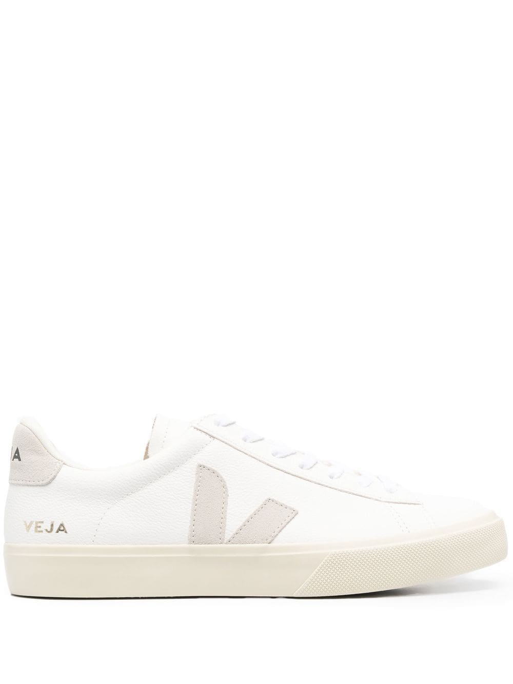 Veja Campo Leather Low-Top Sneakers Grey