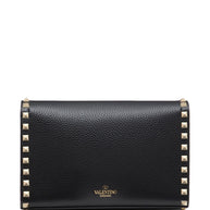 Valentino Garavani  Rockstud Small Leather Shoulder Bag - Black
