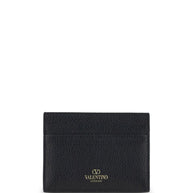 Valentino Garavani Rockstud Leather Card Case - Black