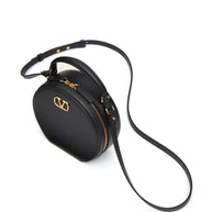 Valentino Garavani VLogo Signature Leather Mini Bag - Black