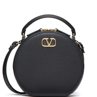 Valentino Garavani VLogo Signature Leather Mini Bag - Black