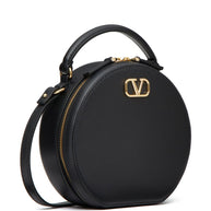 Valentino Garavani VLogo Signature Leather Mini Bag - Black