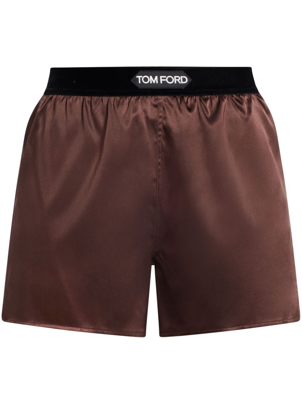 Tom Ford Logo Band Satin Shorts