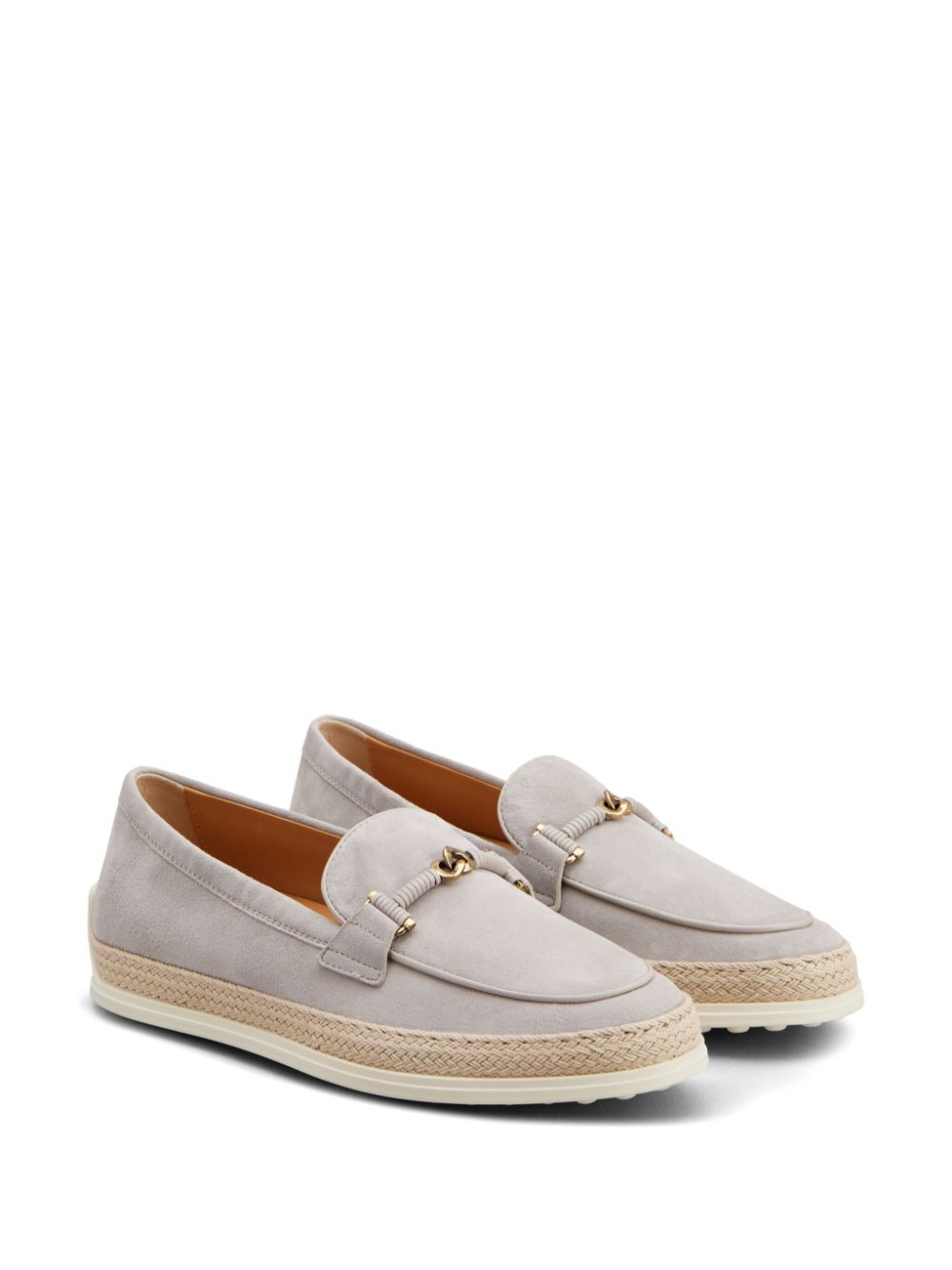 Tod's Light Grey Suede Loafers