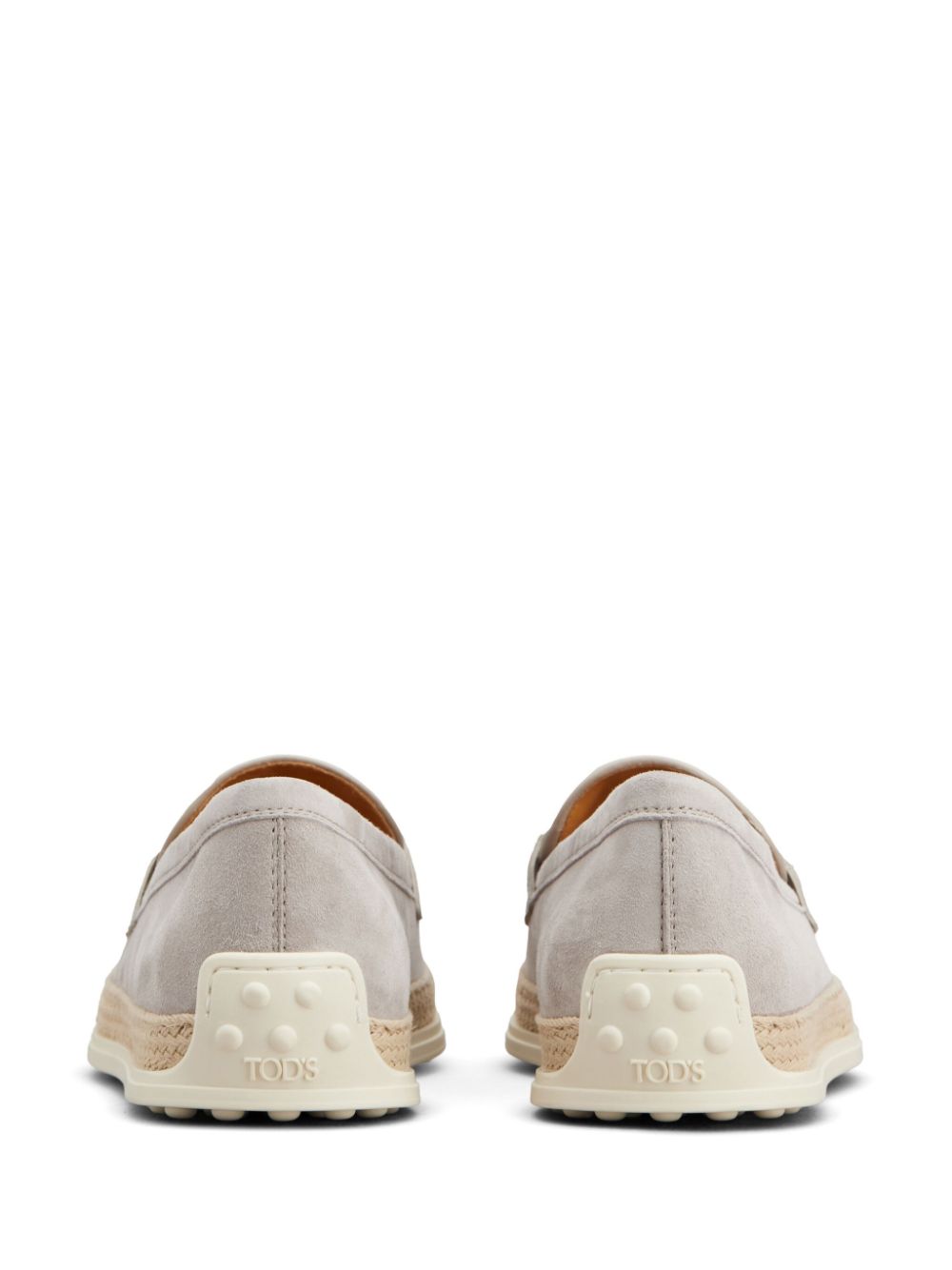 Tod's Light Grey Suede Loafers