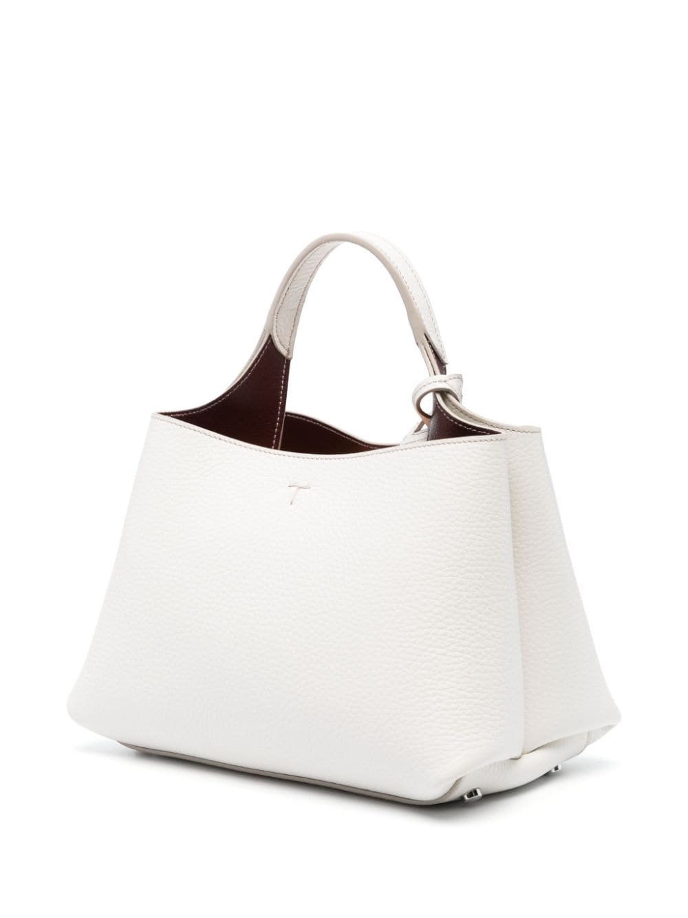 Tod's White Leather Micro Handbag With Shoulder Strap