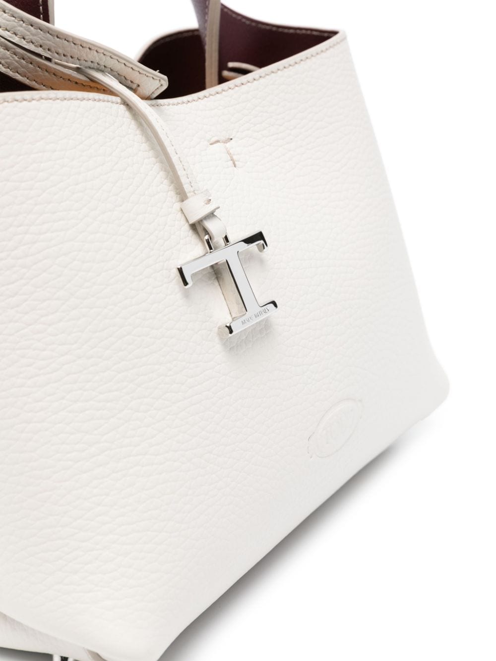 Tod's White Leather Micro Handbag With Shoulder Strap