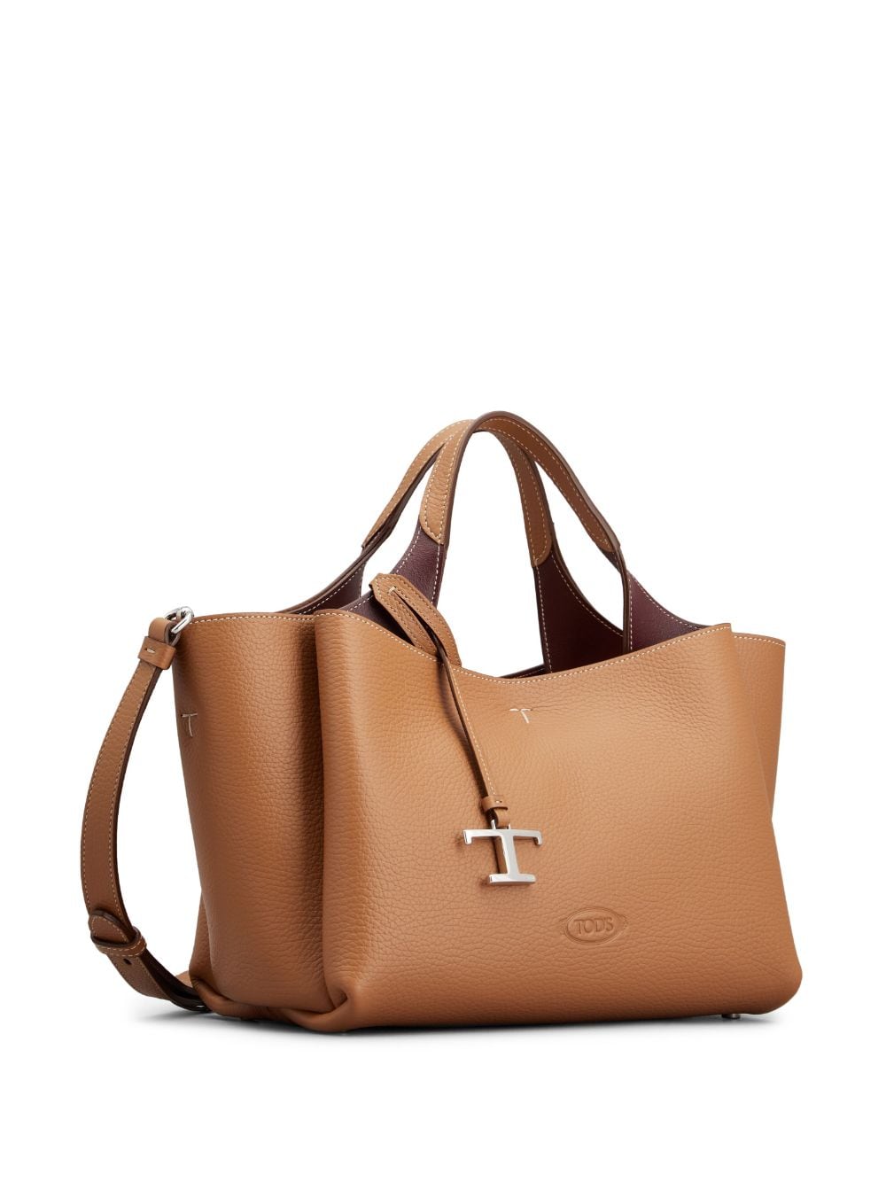 Tod's Brown Leather Mini Bag With Shoulder Strap