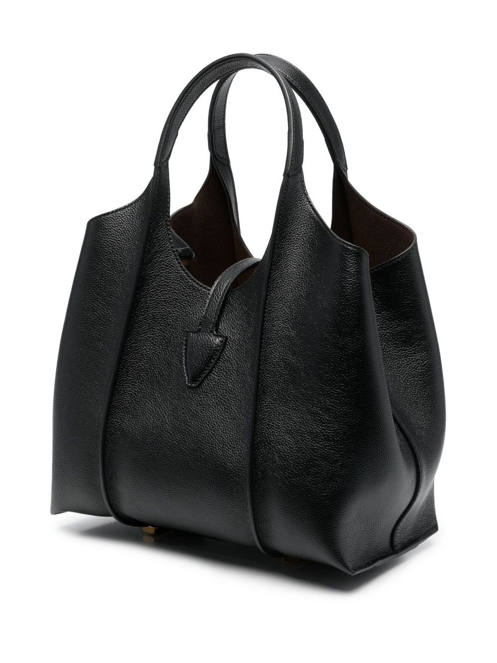 Tod's Black Leather Mini T Timeless Shopping Bag