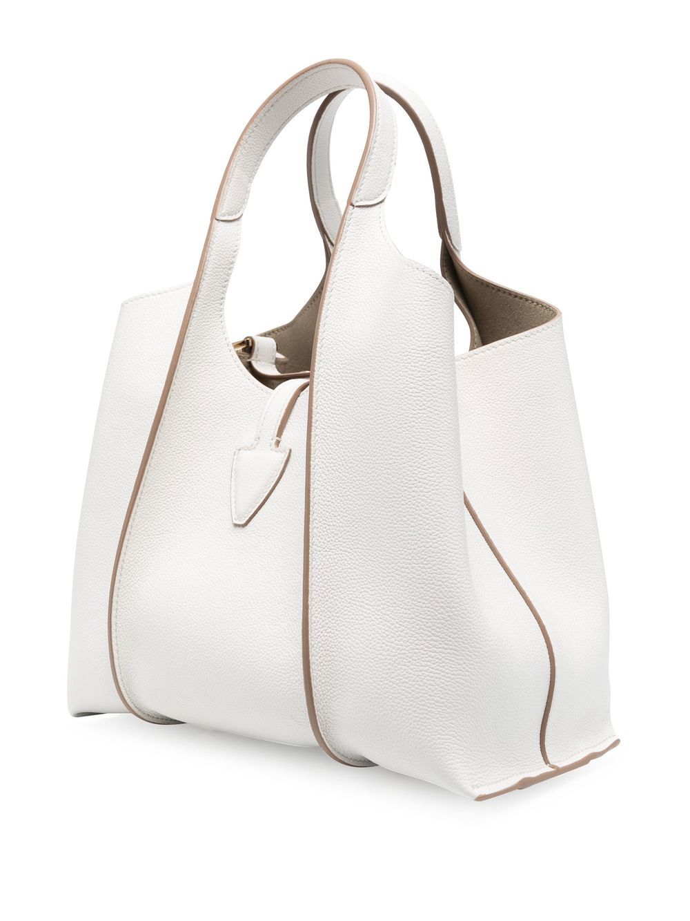 Tod's White Leather Mini T Timeless Shopping Bag