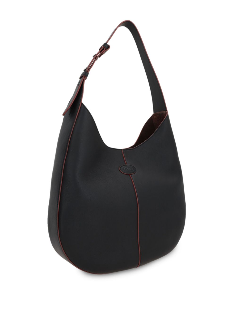 Tod's Leather Hobo Bag In Black