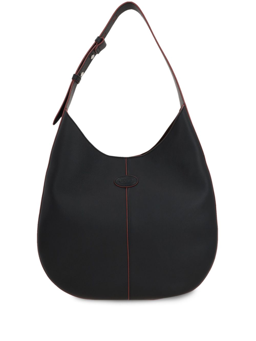 Tod's Leather Hobo Bag In Black