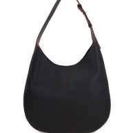 Tod's Leather Hobo Bag In Black