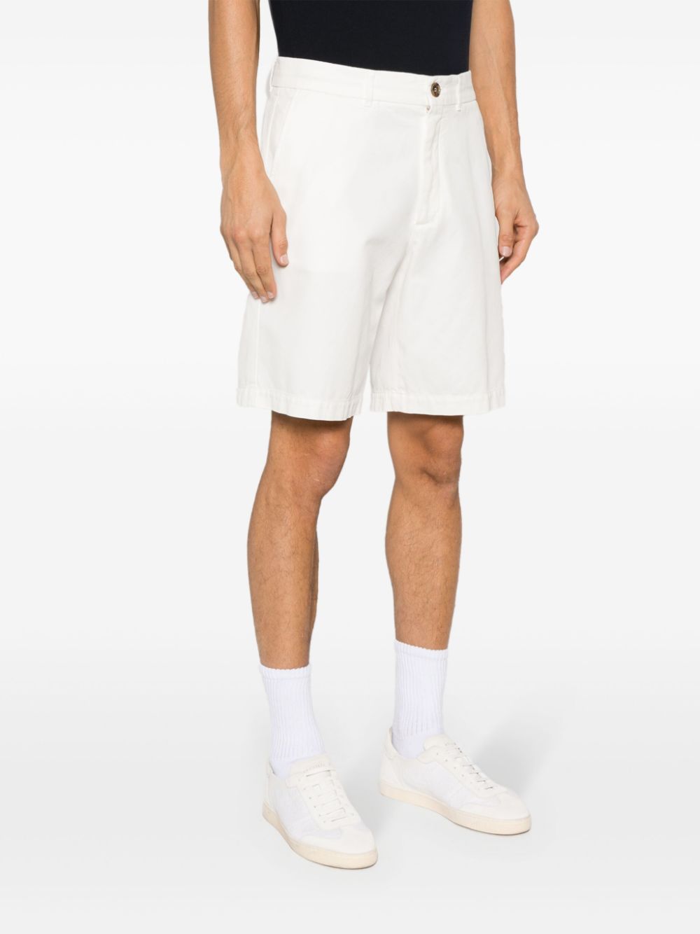 Brunello Cucinelli Cotton Twill Shorts White