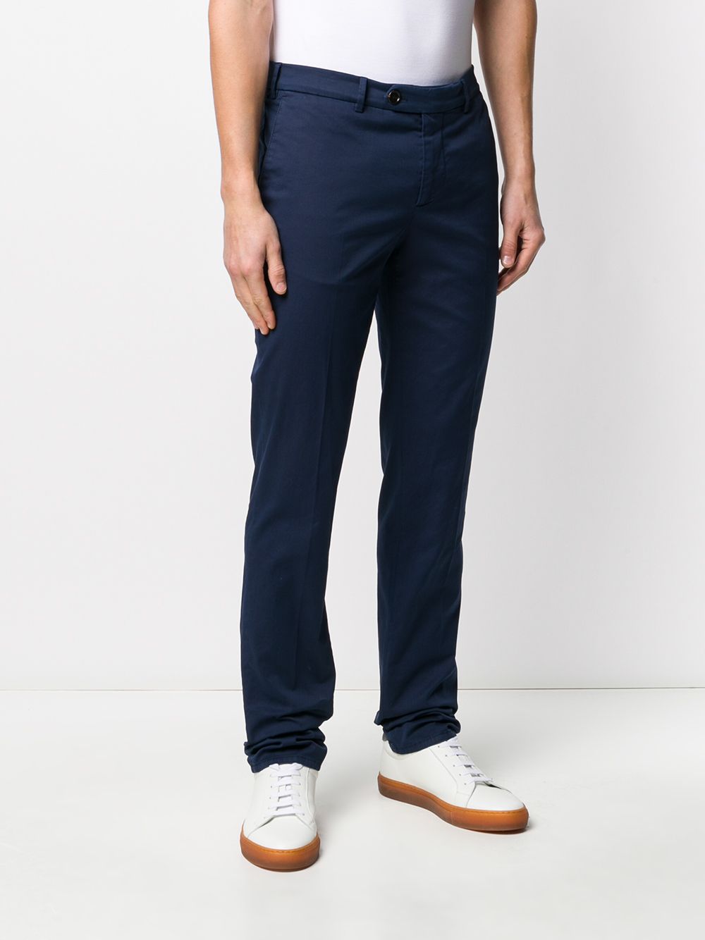 Brunello Cucinelli Medium Rise Chino Trousers Blue