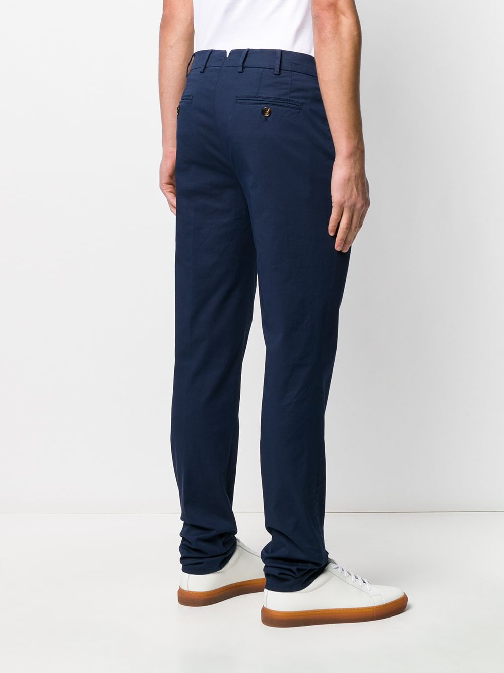 Brunello Cucinelli Medium Rise Chino Trousers Blue