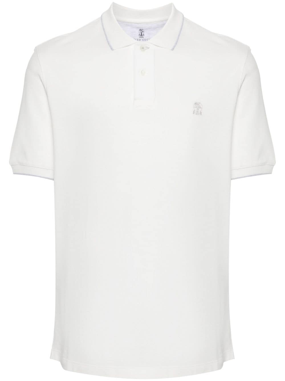 Brunello Cucinelli Cotton Polo Shirt White